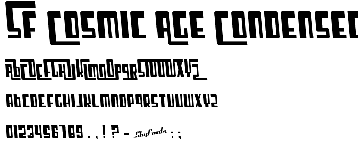 SF Cosmic Age Condensed font